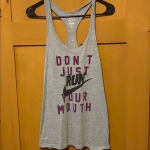 Gray Nike small dry fit tank